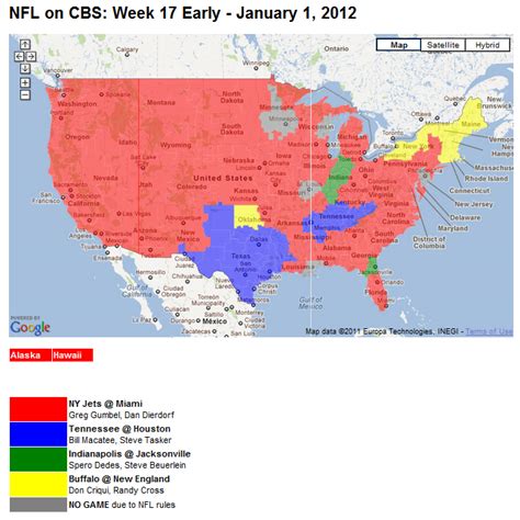 NFL TV Schedule Week 17: Coverage Maps for All CBS and Fox NFL Action ...