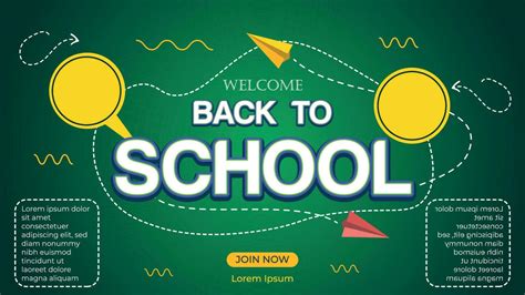 welcome back to school theme banner template 24150356 Vector Art at Vecteezy