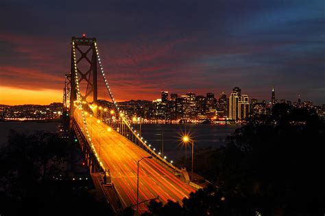 San Francisco Bay Bridge At Sunset Photograph by Pierre Leclerc Photography