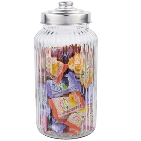 Olympia Ribbed Glass Storage Jar 1400ml (Pack of 6) | CM638 | Nex...