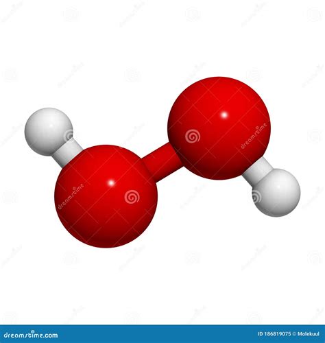 Hydrogen Peroxide (H2O2) Molecular Structure Isolated On White Royalty-Free Stock Photo ...