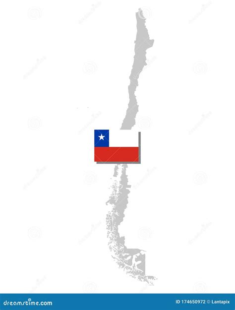 Flag and map of Chile stock vector. Illustration of banner - 174650972