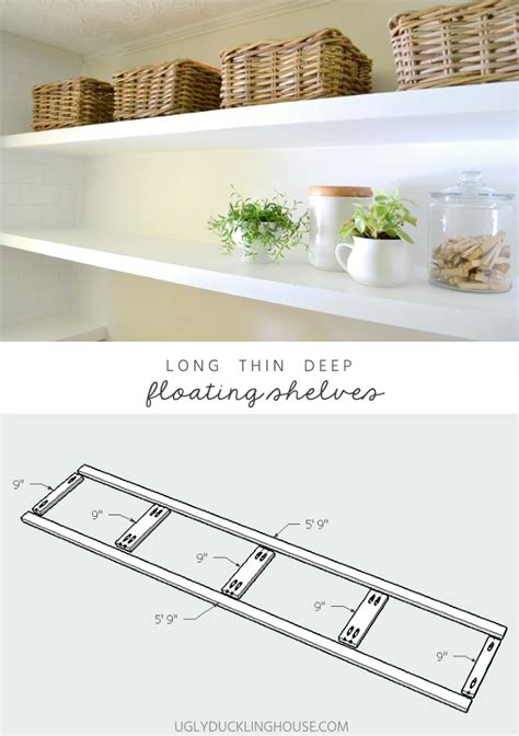 Finally! How to Create Long, Deep Floating Shelves that Aren't Bulky