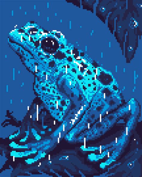 Poison Dart Frog, Pixel Art Frog by Hellpug on Newgrounds