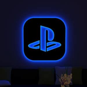 Playstation Classic Logo Led Sign, Playstation Gaming Room Wall Art ...