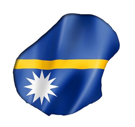 Premium Photo | Nauru flag map