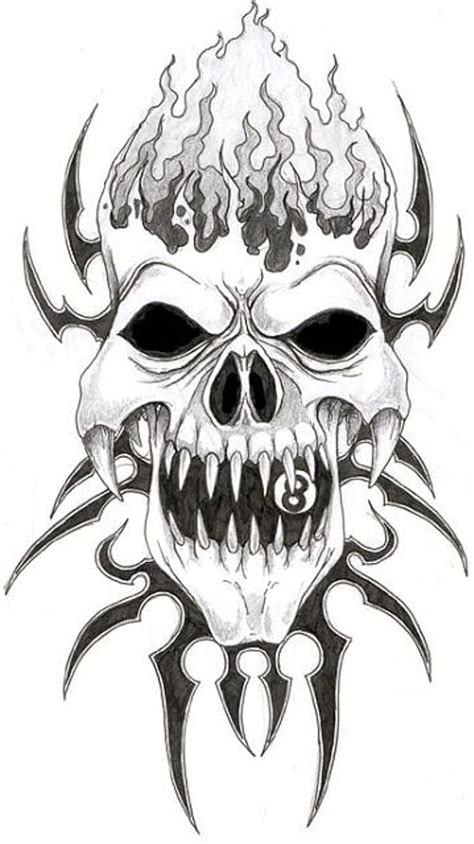 Angry Skull Tattoo