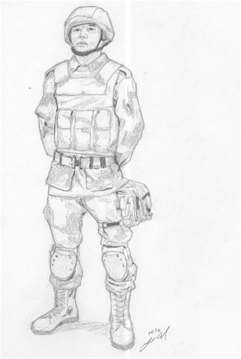 army soldier sketch | 20er