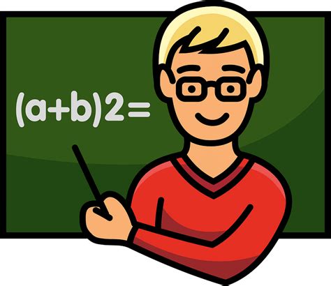 Mathematics teacher clipart. Free download transparent .PNG | Creazilla