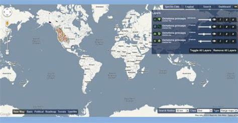 Map of Life shows distribution of any species throughout the world