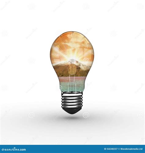 Composite Image of Empty Light Bulb Stock Illustration - Illustration ...