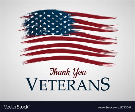 Veterans day background thank you Royalty Free Vector Image