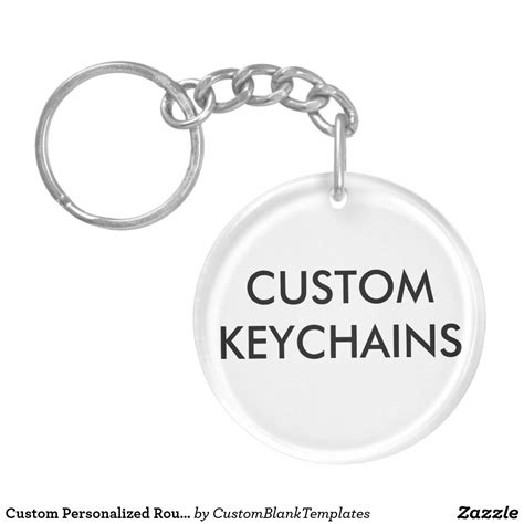 Custom Personalized Round Keychain Blank Template | Zazzle