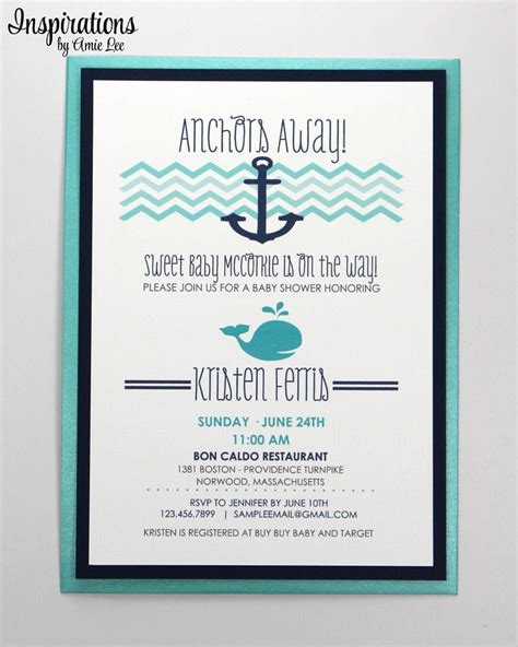 Baby Shower Invitations, Nautical Baby Shower, Nautical Invitations ...