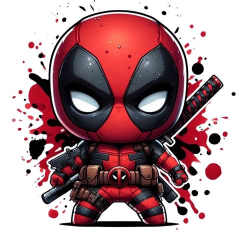 Deadpool Png, Little Deadpool, Chibi Deadpool, Transparent Background ...