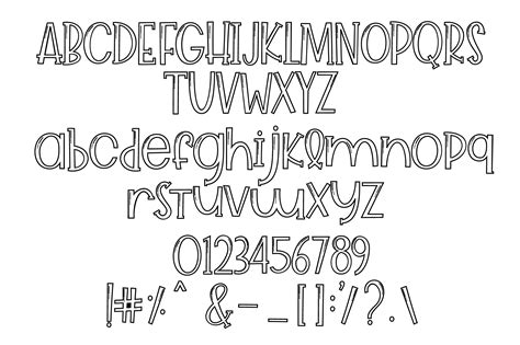 Handwritten Font, Outline Font, Unisex Font, Craft Font, Handwriting Font, Bundle, Playful Font ...