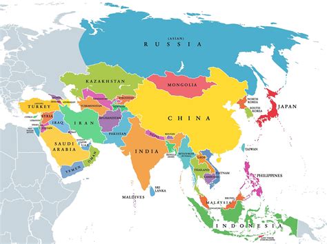 What Are The Five Regions of Asia? - WorldAtlas