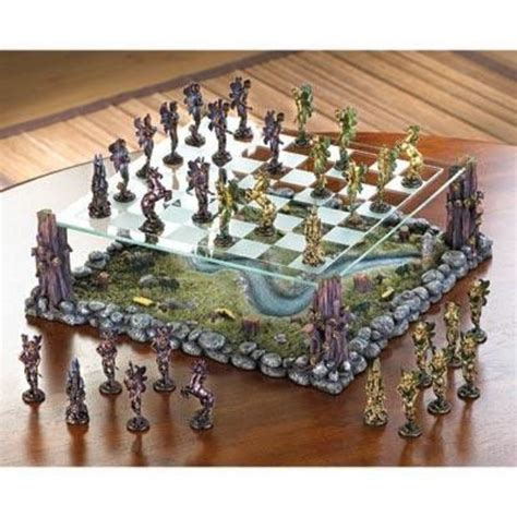 Fanciful Fairy Chess Set Home Decor "In the legendary world of Faerie ...