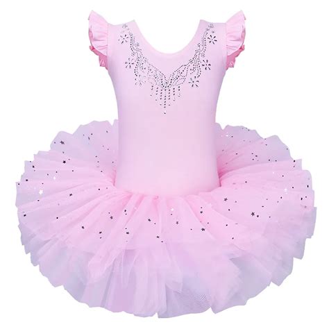 BAOHULU Girls Ballet Tutu Tulle Dress Sleeveless Gymnastics Leotard ...