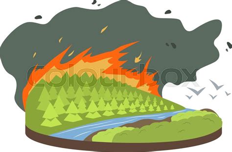 Wildfire cartoon vector illustration. ... | Stock vector | Colourbox