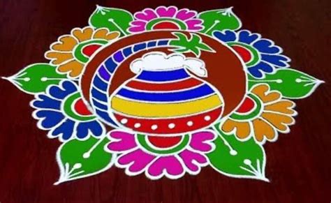 Try these simple Sankranti rangoli designs for a colourful festive season