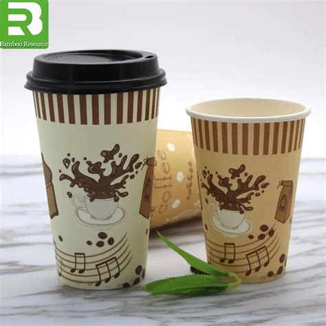 Take Away Coffee Cups Logo Printed Disposable Paper Coffee Cups With ...