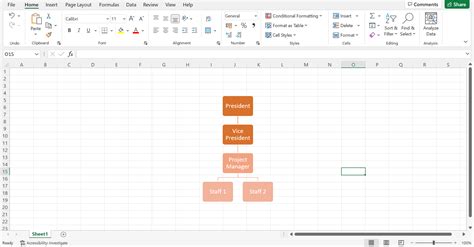 How to Use SmartArt Hierarchy in Excel - Sheetaki