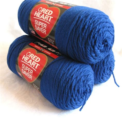 ROYAL blue Red Heart Super Saver yarn all purpose by crochetgal