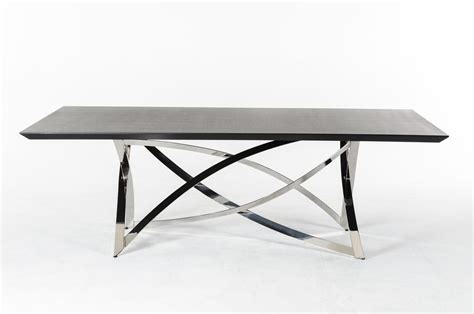 Ultra Contemporary Wenge Dining Table with Unique Steel Base Detroit ...