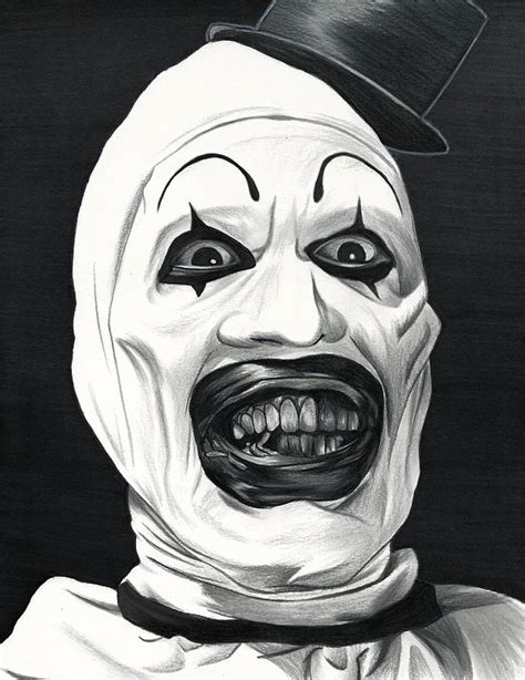 Art The Clown Drawing | Scary clown drawing, Horror artwork, Horror drawing