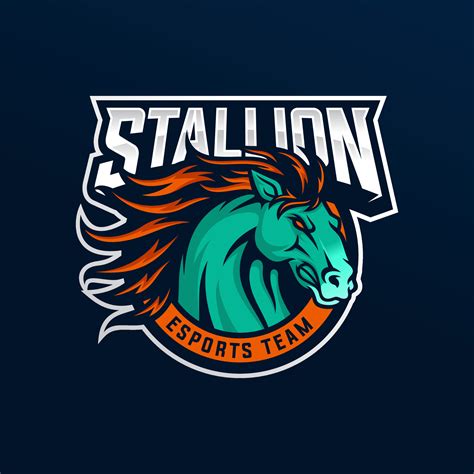 Stallion Mascot Esports Vector Illustration 6470460 Vector Art at Vecteezy