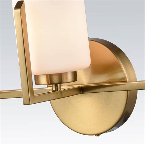 Modern 3-Light Gold Bathroom Vanity Lights Opal Glass| Claxy