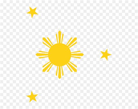 Sun And Stars In Philippine Flag, HD Png Download - vhv