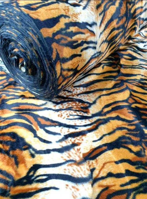 Animal print fabric tiger print velboa fabric velboa fabric | Etsy