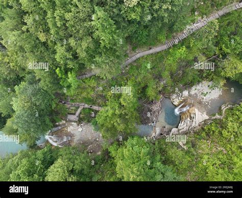 aerial view the waterfall Stock Photo - Alamy