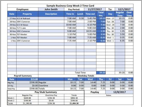 Annual Bi-weekly Timecard Payroll Calculator - Etsy