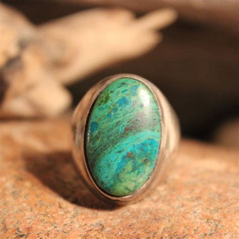 Sterling Mexico Large Turquoise Inlay Ring Mens 21.4 Grams Size 12 Mens ...