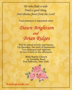 Christian Wedding Invitation Wording Samples – Wordings and Messages