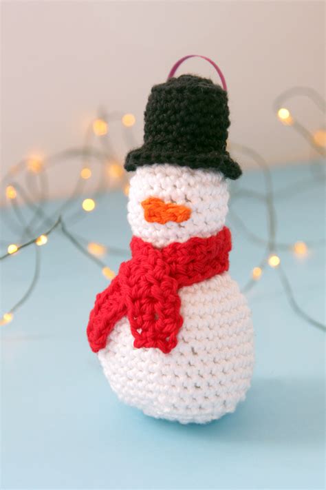 Snowman Ornament – Free Crochet Pattern | Hands Occupied