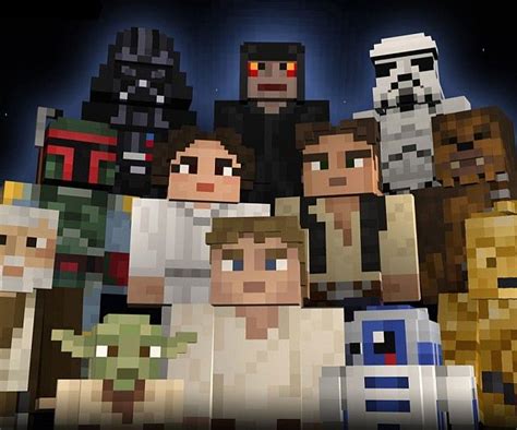 Unleash the Force in Minecraft with the Star Wars Skin Pack