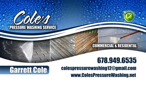 pressure washing company business card - Clelia Ferrer