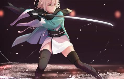 Wallpaper girl, sword, game, anime, katana, ken, blade, blonde, warrior ...