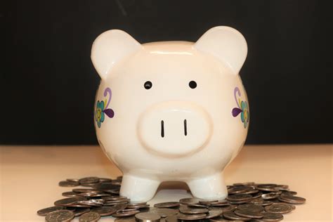 Piggy Bank And Coins Free Stock Photo - Public Domain Pictures