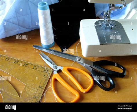 Sewing Machine and accessories Stock Photo - Alamy