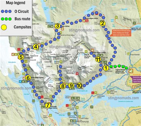 O Circuit Patagonia Map - Carina Vivienne