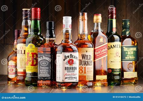 Composition with Bottles of Popular Whiskey Brands Editorial Image - Image of jack, alcohol ...