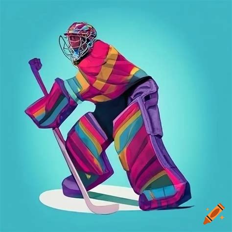 German hockey goalie in action