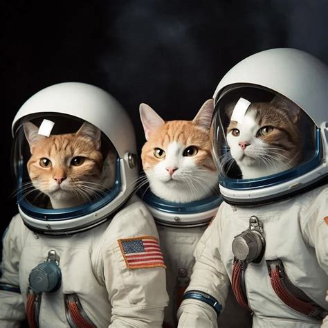 NASA astronauts cats group pose for a photo in 2023 | Astronaut cat, Cute cats photos, Cute cats