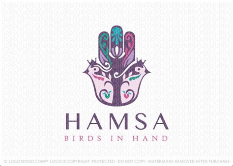 Hamsa Birds - Buy Premade Readymade Logos for Sale