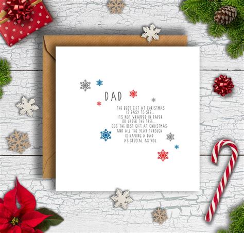 Dad Poem Christmas Card Dad Christmas Card Dad Card Dad - Etsy UK